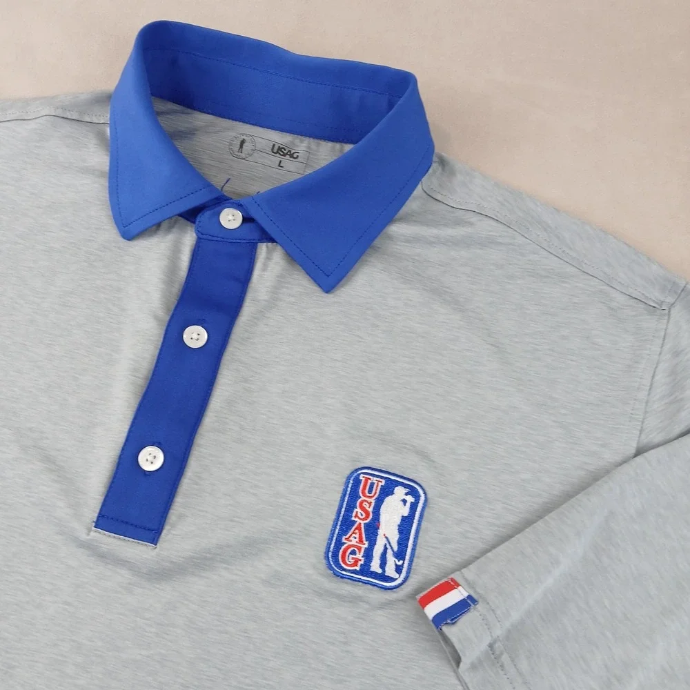 USAG Large Mens Polo Shirt Golf U Suck‎ At Golf 22x30 Embroidered Logo